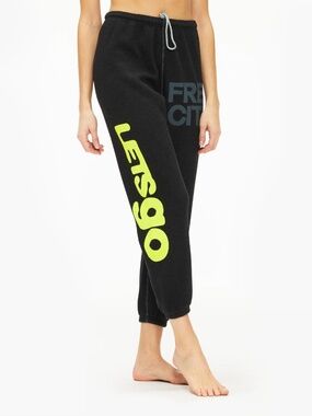 Free City Lets Go Circa 99 OG Oldschool sweatpants in Black Space Size S